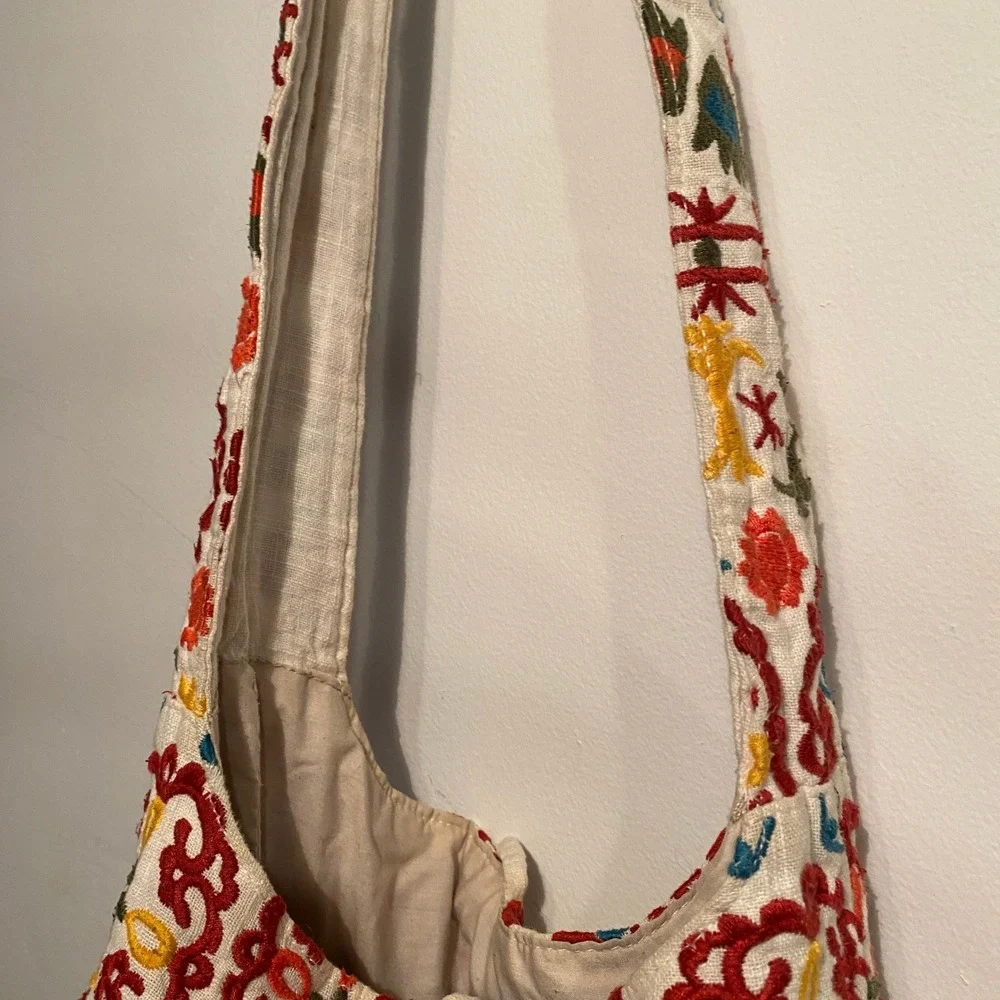 Embroidered Hobo Bag Women Boho Floral Festival